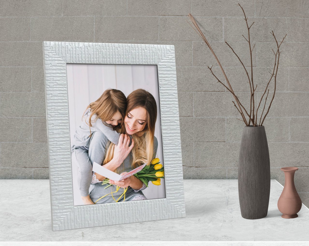 Kişiye Özel Anne Kız Fotoğraflı Dekoratif Çerçeve-1