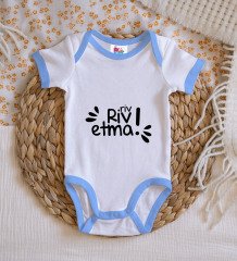 BK Kids Riv Riv Etma Tasarımlı Mavi Bebek Body Zıbın-1