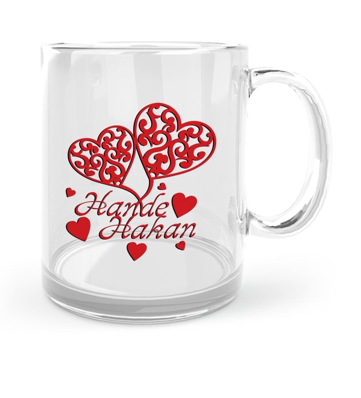 Kişiye Özel Sevgililer Günü Temalı Cam Kupa Bardak - 12