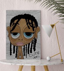 BK Home The Lazy People Collection Cute Girl Tasarımlı Kanvas Tablo 30x50cm-1
