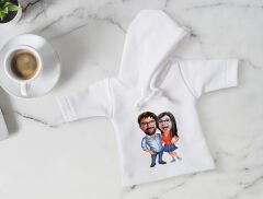 BK Gift Kişiye Özel Sevgililer Karikatürlü Mini Beyaz İçki Şişesi Tişörtü , Ev Bar Dekoru, Viski, Şarap, Votka, Rakı Şişesi Tişörtü, Ev Barı-40