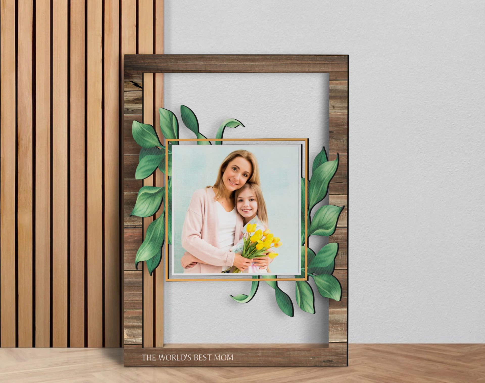 BK Gift Kişiye Özel Anneler Günü Fotoğraflı 3D Ahşap Tablo, Anneye Hediye, Anneler Günü Hediyesi-2