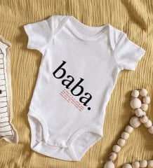 BK Kids Baba Anlamı Tasarımlı Bebek Body Zıbın - Model 1
