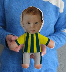 BK Kids Kişiye Özel Fotoğraflı Bebek Yastık ve Bebek Body Zıbın Hediye Seti - Model 2.1