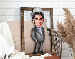 BK Gift Kişiye Özel Erkek Mühendis Karikatürlü 3D Ahşap Tablo, Sevgiliye Hediye, Arkadaşa Hediye, Yıl Dönümü Hediyesi, Doğum Günü Hediyesi-1