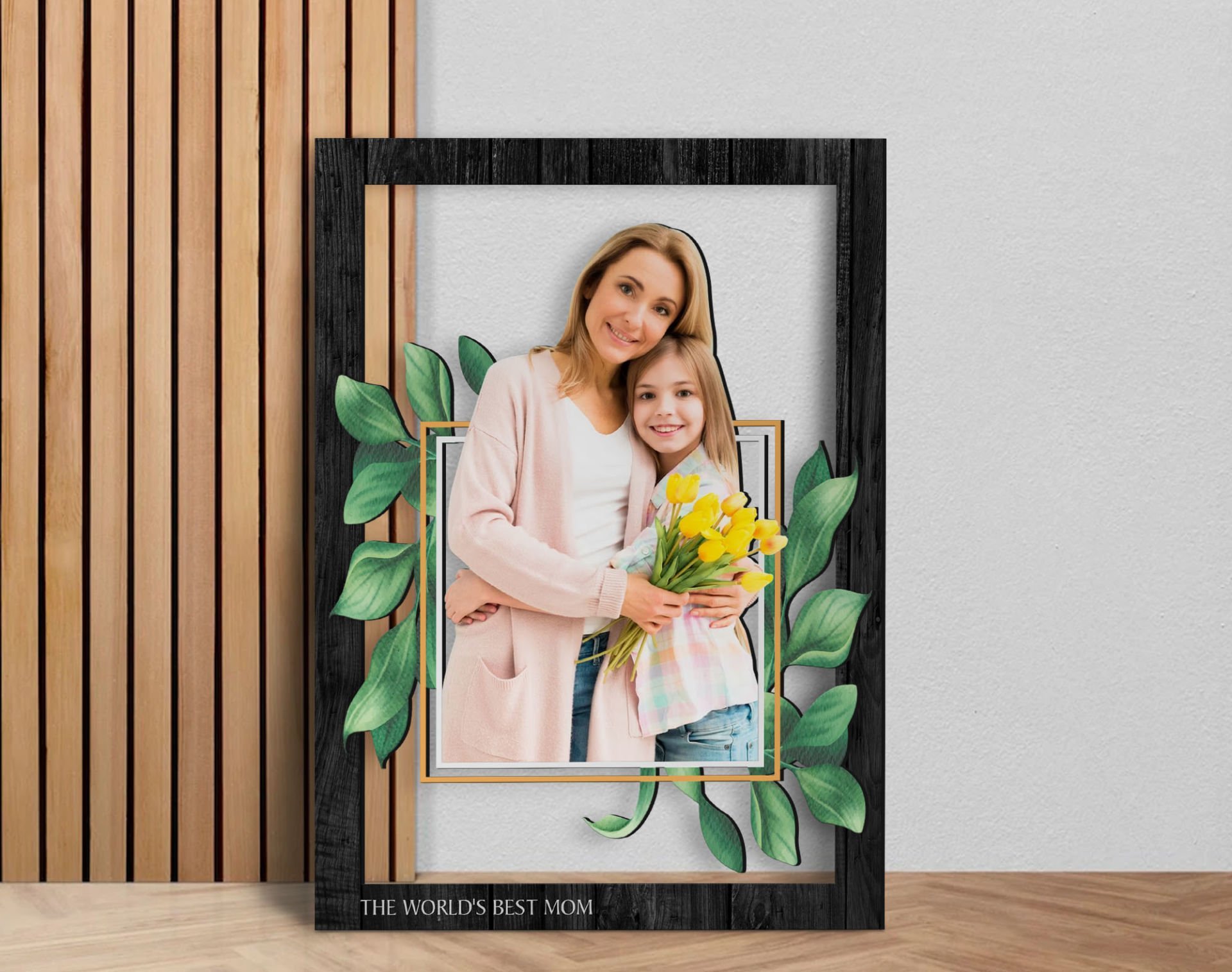BK Gift Kişiye Özel Anneler Günü Fotoğraflı 3D Ahşap Tablo, Anneye Hediye, Anneler Günü Hediyesi-4