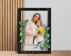 BK Gift Kişiye Özel Anneler Günü Fotoğraflı 3D Ahşap Tablo, Anneye Hediye, Anneler Günü Hediyesi-4
