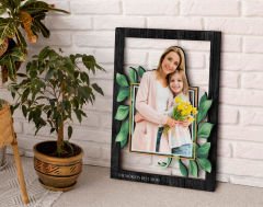 BK Gift Kişiye Özel Anneler Günü Fotoğraflı 3D Ahşap Tablo, Anneye Hediye, Anneler Günü Hediyesi-4