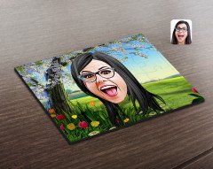 Kişiye Özel Kadın Yüz Karikatürlü Ahşap Puzzle-2