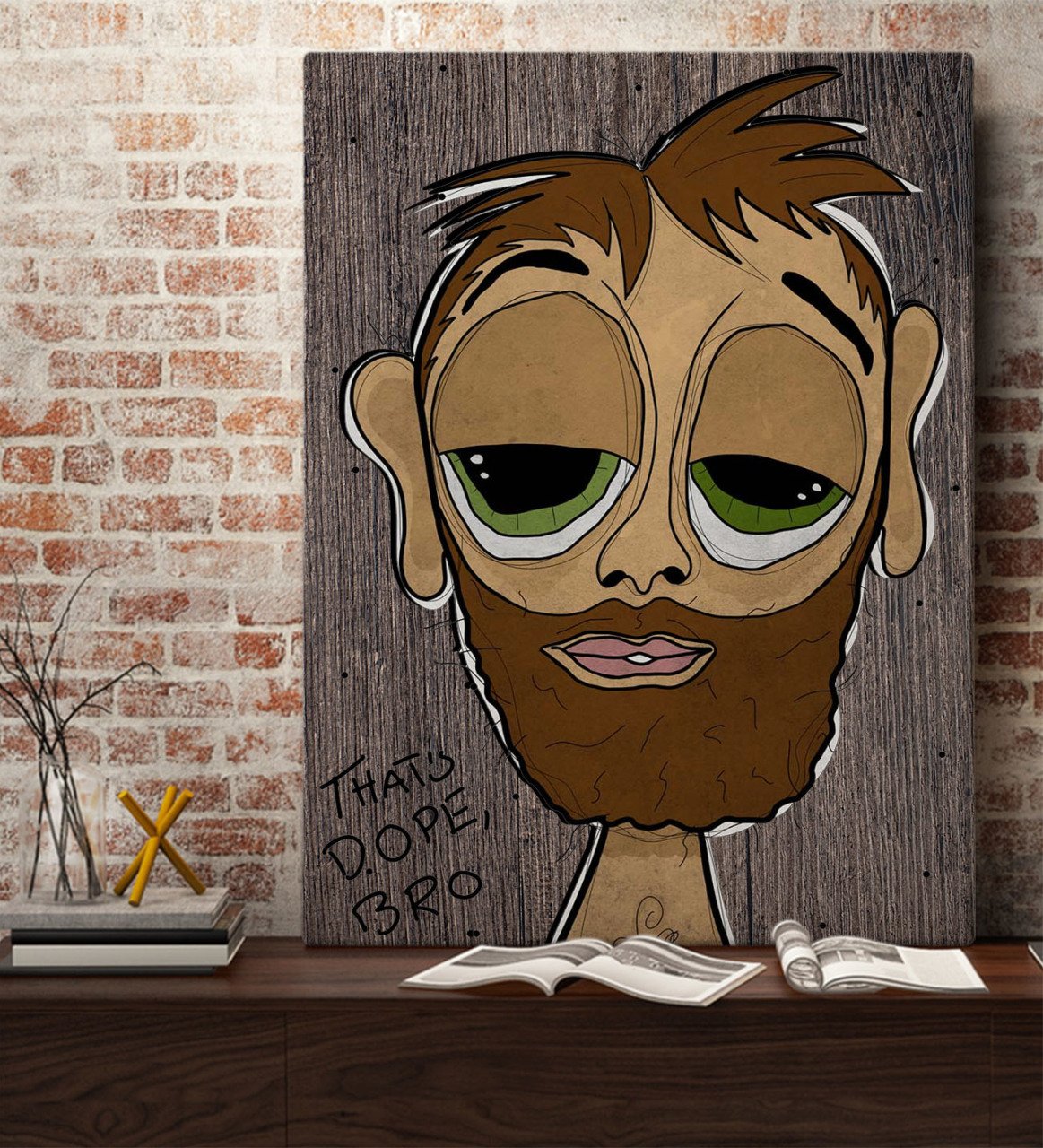 BK Home The Lazy People Collection Hobo Guy Tasarımlı Kanvas Tablo 70x100cm-1