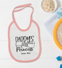 BK Kids Kişiye Özel Pembe Bebek Mama Önlüğü - Model 2