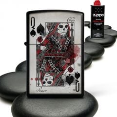 Kişiye Özel Zippo Benziniyle Çalışan Siyah Metal Çakmak (Zippo Benzin Hediyeli) 006