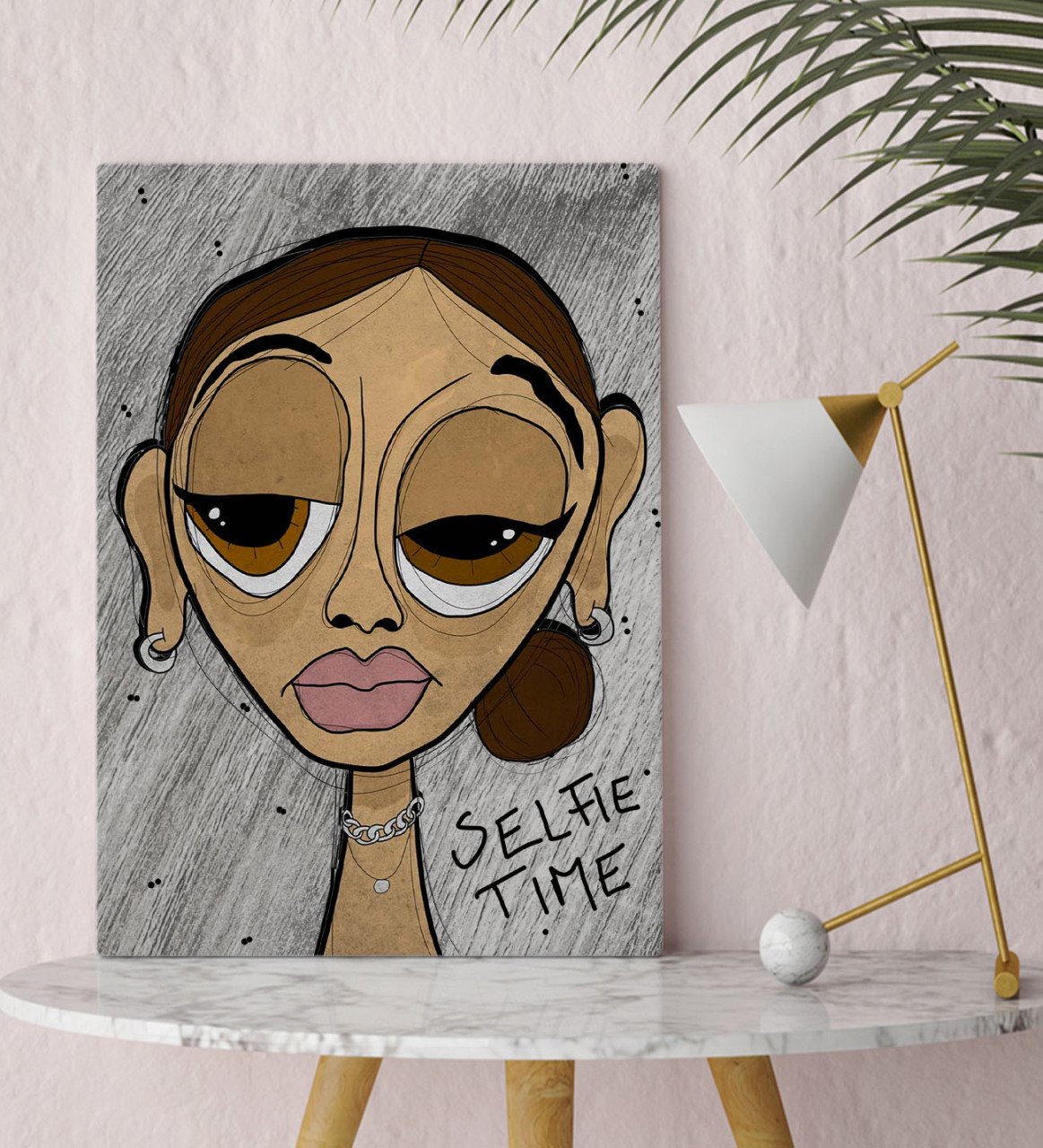 BK Home The Lazy People Collection Hot Girl Tasarımlı Kanvas Tablo 30x50cm-1