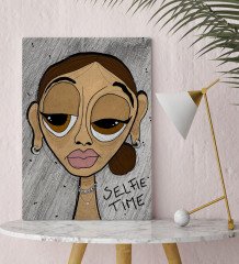 BK Home The Lazy People Collection Hot Girl Tasarımlı Kanvas Tablo 30x50cm-1