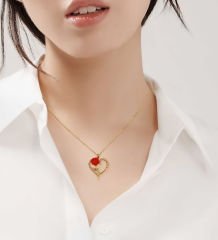 BK Gift Kişiye Özel Kupa ve Zirkon Taşlı Aşk Çiçeği Kalp Kolye-5, Sevgiliye Hediye, Doğum Günü Hediyesi, Yıl Dönümü Hediyesi