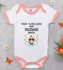 BK Kids Patron Benim Tasarımlı Pembe Bebek Body Zıbın-1