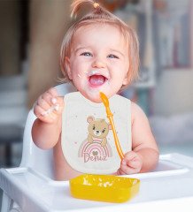 BK Kids Kişiye Özel İsimli Bebek Mama Önlüğü - Model 6