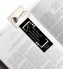 Kişiye Özel İsimli Atatürk Temalı Ahşap Kitap Ayracı-20