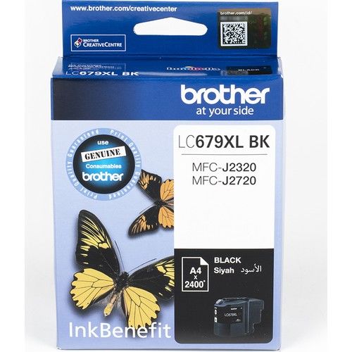 BROTHER LC679XLBK Orijinal Siyah Mürekkep Kartuş (2400 Sayfa)