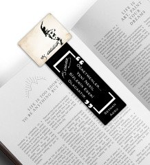 Kişiye Özel İsimli Atatürk Temalı Ahşap Kitap Ayracı-21
