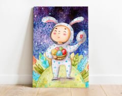 BK Gift Paskalya Tasarımlı Kanvas Tablo 70x100cm Ev Dekorasyonu, Paskalya Hediyesi, Ev Hediyesi-1