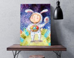 BK Gift Paskalya Tasarımlı Kanvas Tablo 70x100cm Ev Dekorasyonu, Paskalya Hediyesi, Ev Hediyesi-1
