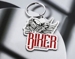 BK Gift Kişiye Özel Motorcu Temalı Ahşap Anahtarlık-11, Arkadaşa Hediye, Sevgiliye Hediye, Motorcuya Hediyeler
