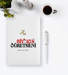Kişiye Özel Biyoloji Öğretmeni 2023 Deri Ajanda & Kalem Hediye Seti