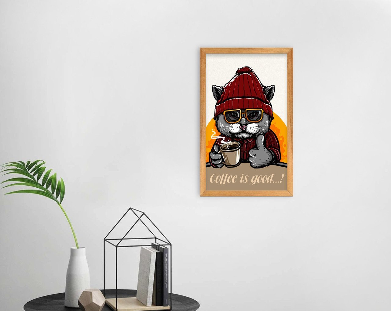 BK Home Coffee Tasarımlı Dekoratif Retro Ahşap Tablo-2