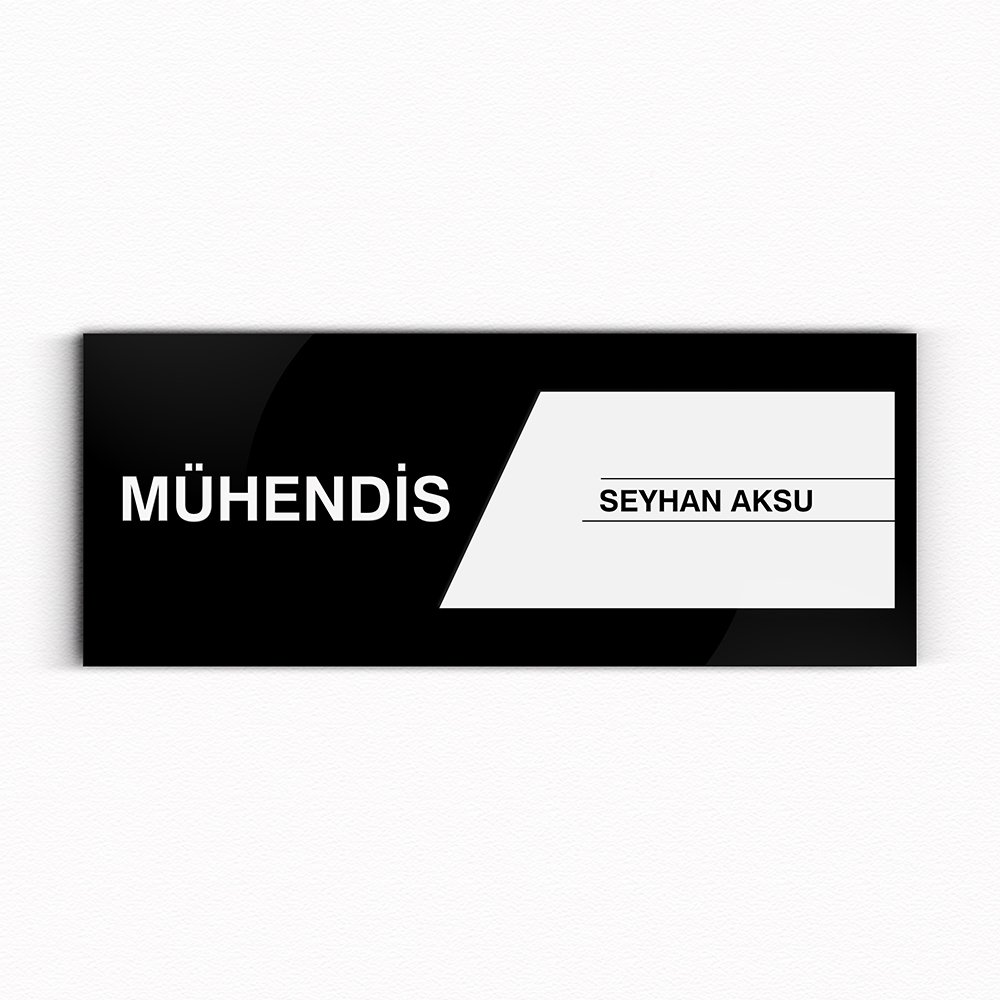 Kişiye Özel Mühendis Duvar & Kapı İsimliği (Model 1)