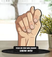 BK Gift Kişiye Özel Nah Tasarımlı Karikatür Biblo -1, Arkadaşa Hediye, Eğlenceli Hediye