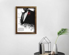 BK Home Godfather Baba Tasarımlı Doğal Masif Ahşap Çerçeveli Tablo 45x65cm-21