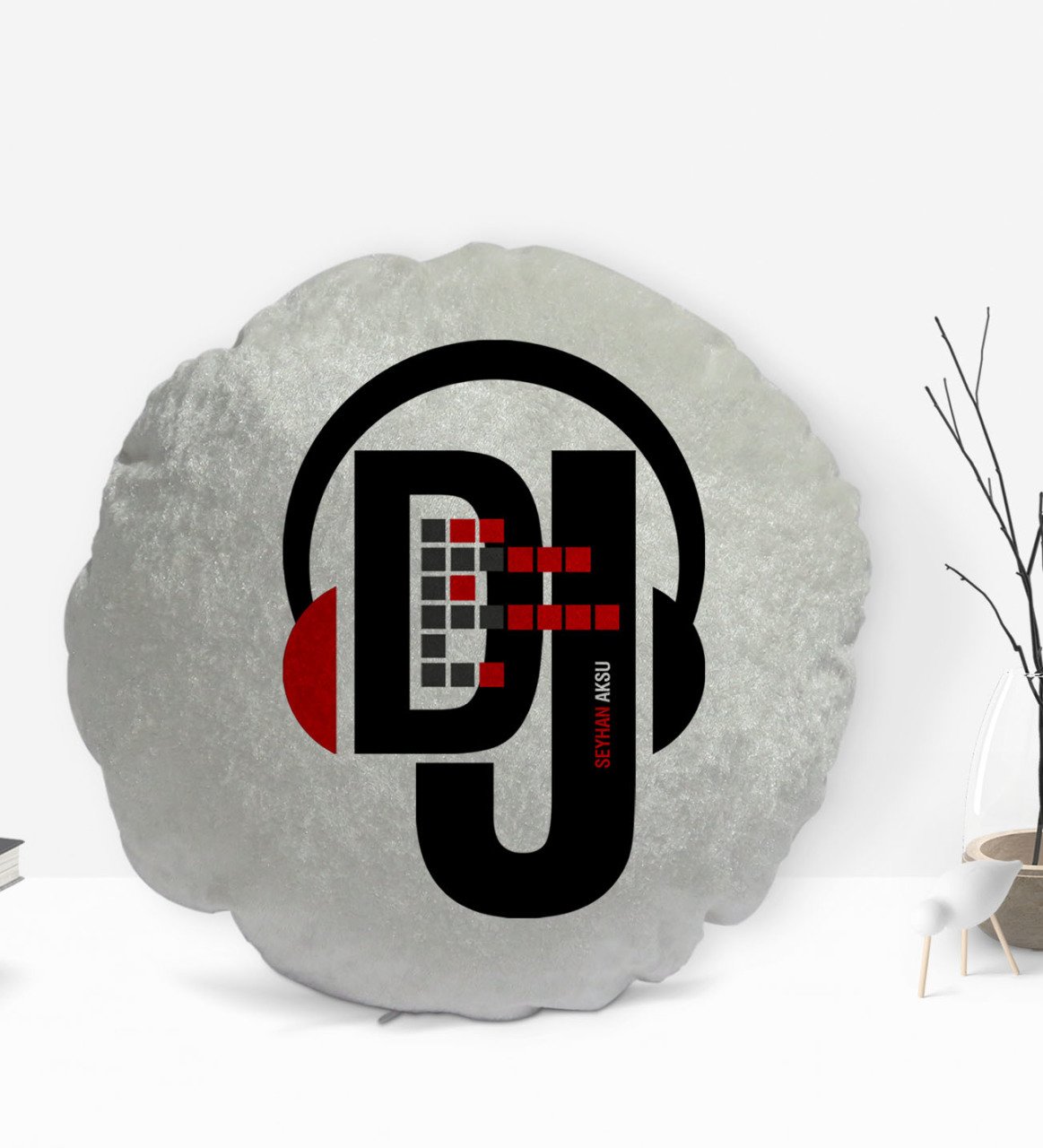 Kişiye Özel İsimli Dj Tasarımlı Dekoratif Kırlent Yastık-1