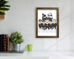 BK Home Godfather Baba Tasarımlı Doğal Masif Ahşap Çerçeveli Tablo 45x65cm-22