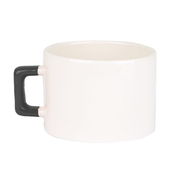 Sublimasyon Seramik Siyah Kulplu Lüks Fincan - Kutulu