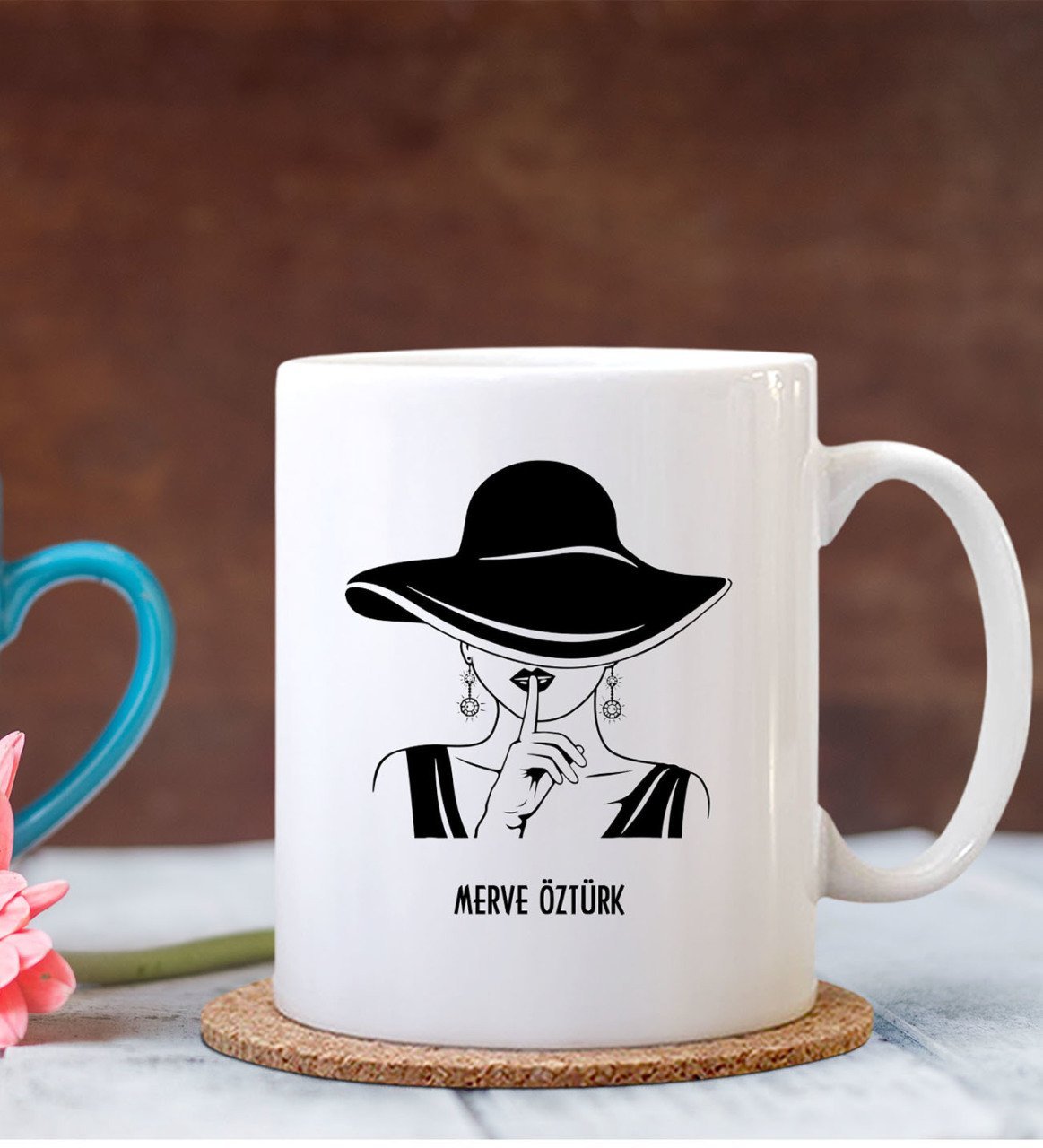 Kişiye Özel Bayan Moda Tasarımı Beyaz Kupa Bardak - 1