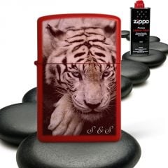 Kişiye Özel Zippo Benziniyle Çalışan Kırmızı Metal Çakmak (Zippo Benzin Hediyeli) 010