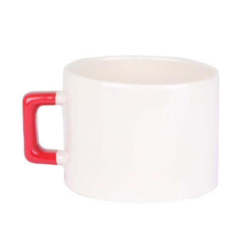 Sublimasyon Seramik Kırmızı Kulplu Lüks Fincan - Kutulu