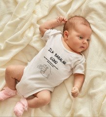 BK Kids İlk Babalar Günü Tasarımlı Bebek Body Zıbın - Model 2