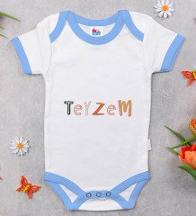 BK Kids Teyzem Tasarımlı Mavi Bebek Body Zıbın-1