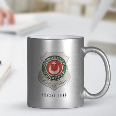 Kişiye Özel Mesleki Gümrükler Muhafaza Personeli Gümüş Yaldızlı Kupa Bardak