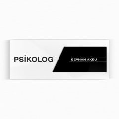 Kişiye Özel Psikolog Duvar & Kapı İsimliği (Model 1-1)