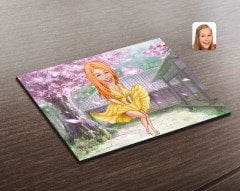 Kişiye Özel Marilyn Monroe Karikatürlü Ahşap Puzzle