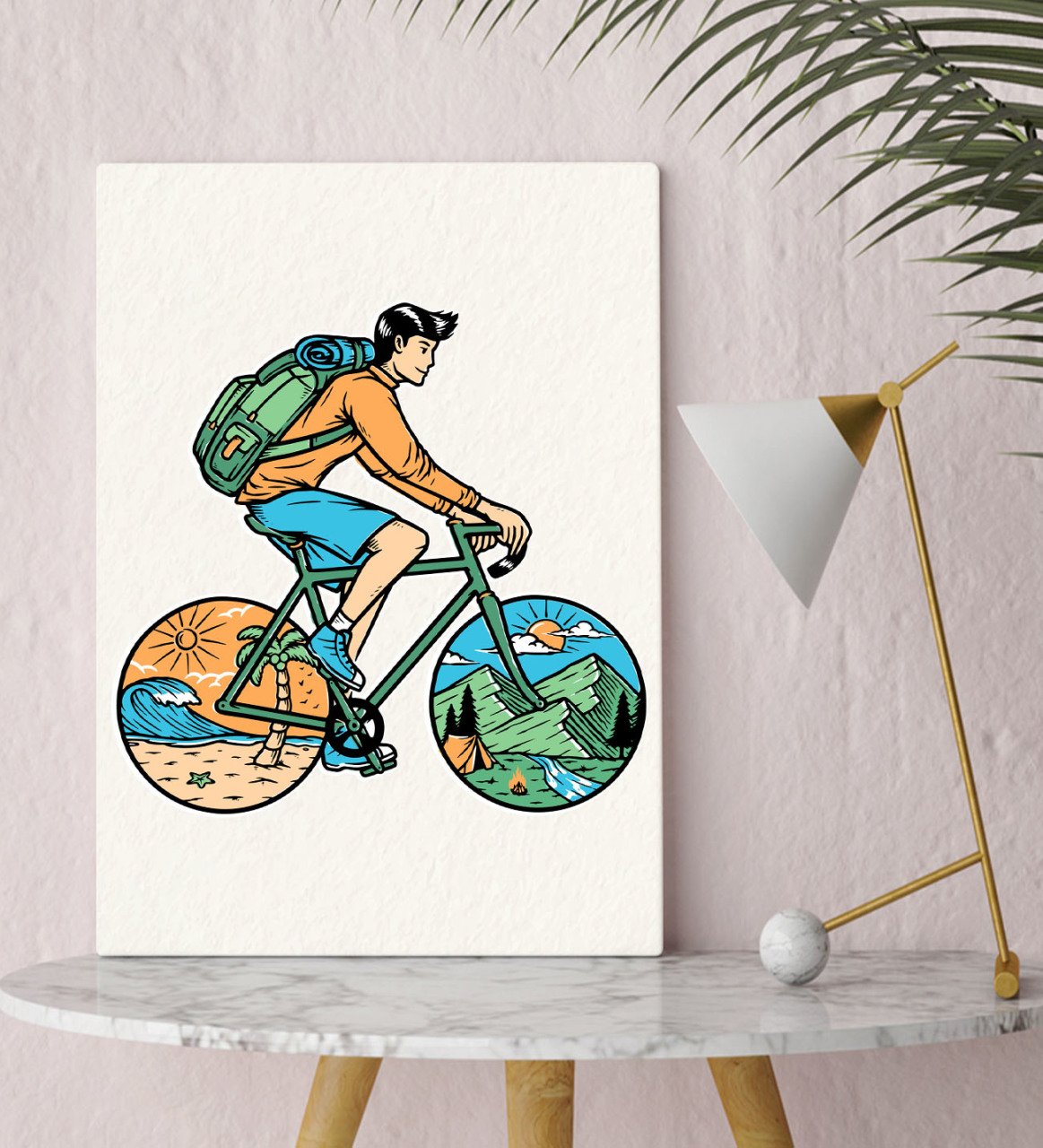 BK Gift Bisiklet Tasarımlı Kanvas Tablo 30x50cm-6