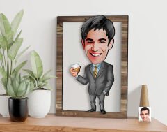 BK Gift Kişiye Özel Patron Karikatürlü 3D Ahşap Tablo, Sevgiliye Hediye, Arkadaşa Hediye, Yıl Dönümü Hediyesi, Doğum Günü Hediyesi-5