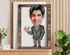 BK Gift Kişiye Özel Patron Karikatürlü 3D Ahşap Tablo, Sevgiliye Hediye, Arkadaşa Hediye, Yıl Dönümü Hediyesi, Doğum Günü Hediyesi-5
