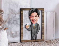 BK Gift Kişiye Özel Patron Karikatürlü 3D Ahşap Tablo, Sevgiliye Hediye, Arkadaşa Hediye, Yıl Dönümü Hediyesi, Doğum Günü Hediyesi-5