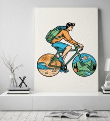 BK Gift Bisiklet Tasarımlı Kanvas Tablo 50x70cm-6