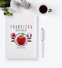 Kişiye Özel Fransızca Öğretmeni 2023 Deri Ajanda & Kalem Hediye Seti - 2