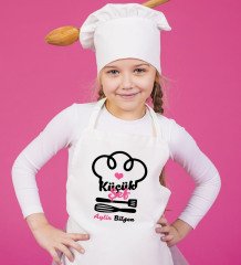 Kişiye Özel Küçük Şef Kız Çocuk Mutfak Önlüğü - 6